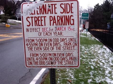 Alternate street parking regulations