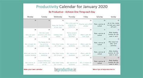 Alvord Calendar Guide and Productivity