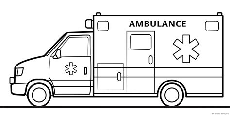 Ambulance coloring page