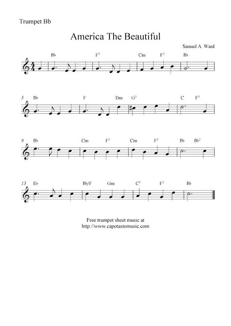 America the Beautiful sheet music