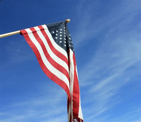 American flag waving in the wind