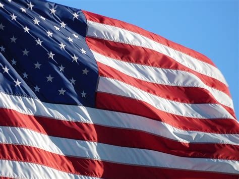 American flag waving in the wind