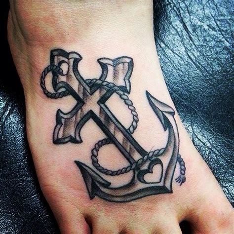 Anchor and Cross Tattoo Designs