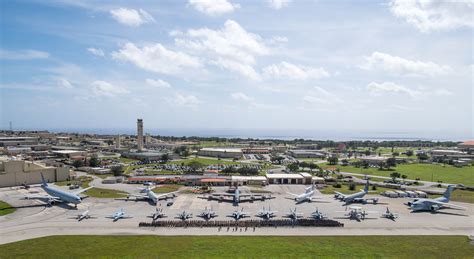 Aerial view of Andersen Air Force Base Guam