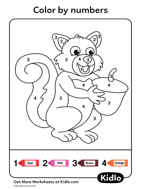 Animal color by number printable