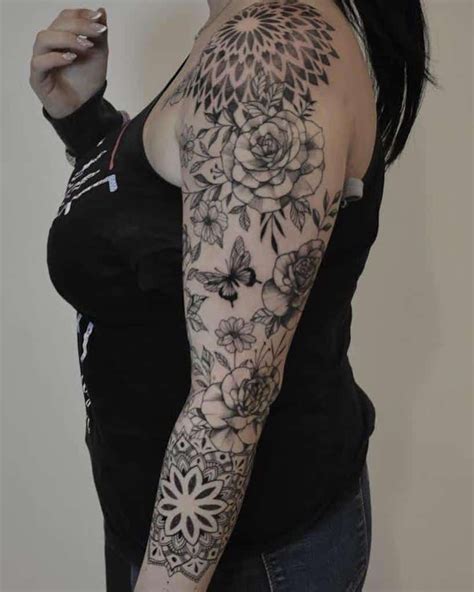 Animal motif tattoo sleeve filler ideas