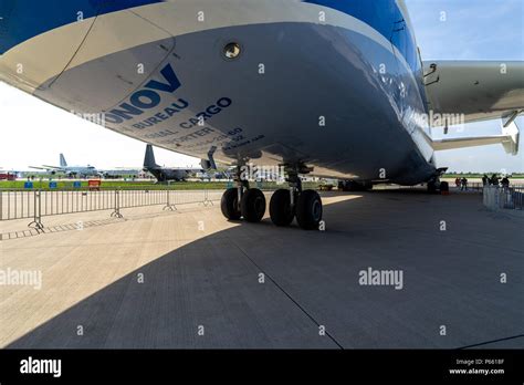 The landing gear of the Antonov An-225 Mriya