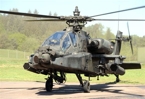 Apache AH-64 Attack Helicopter in Flight