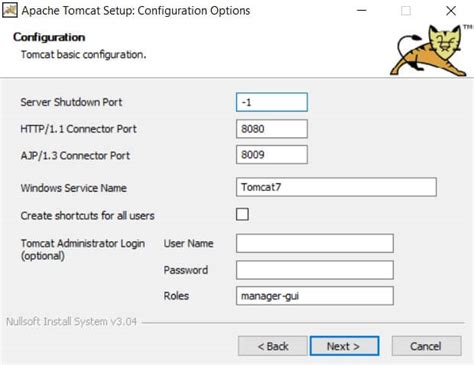 Apache Tomcat Configuration