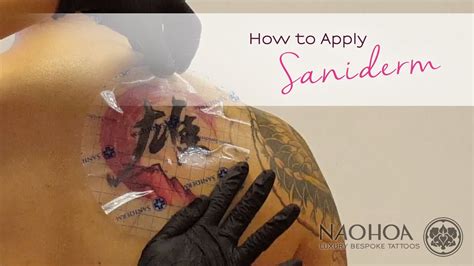 Applying Saniderm Tattoo Aftercare Bandage