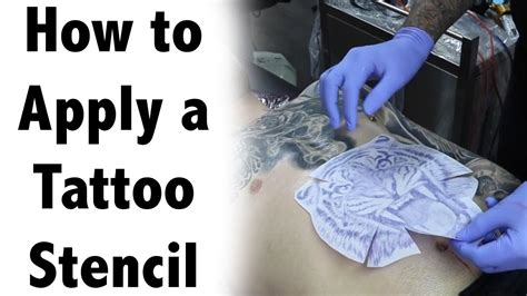 Applying Tattoo Stencil Paper