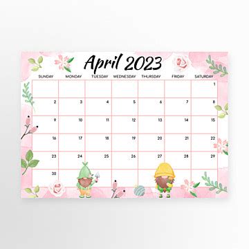 April Calendar Templates