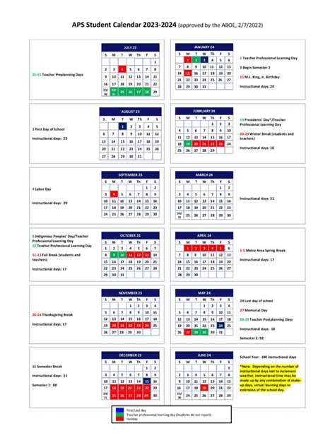 APS Calendar Conclusion