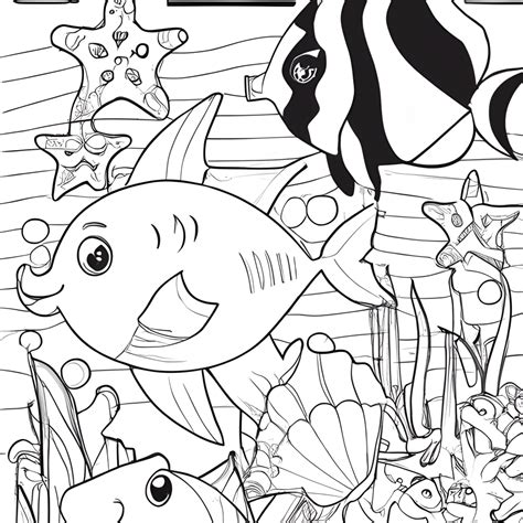 Aquatic animals coloring