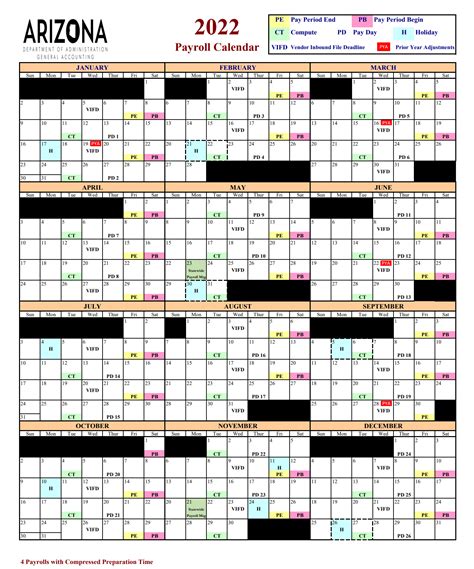 Arizona State Calendar