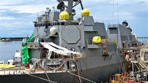 The AN/SPY-1D radar system on the Arleigh Burke-class destroyer