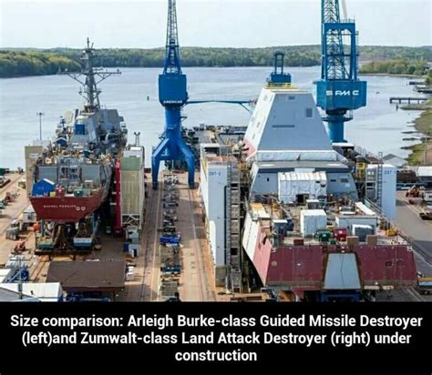 Comparison of Arleigh Burke-class and Zumwalt-class destroyers