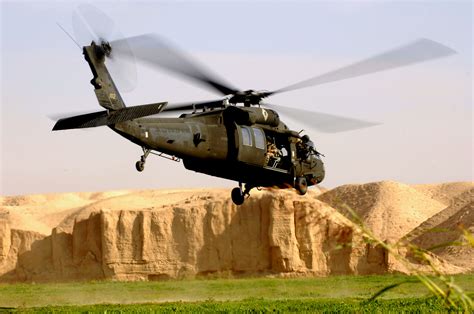 An Army aircraft in flight