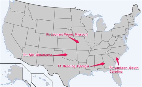 US Army Basic Training Locations Across The US