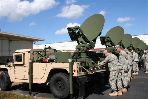 Soldiers working in communications