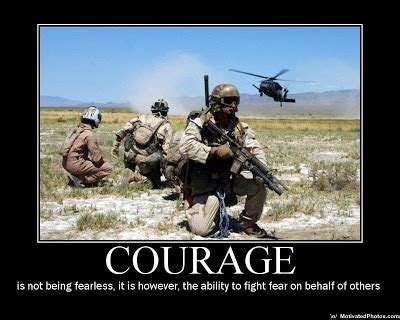 A Soldier Showing Courage