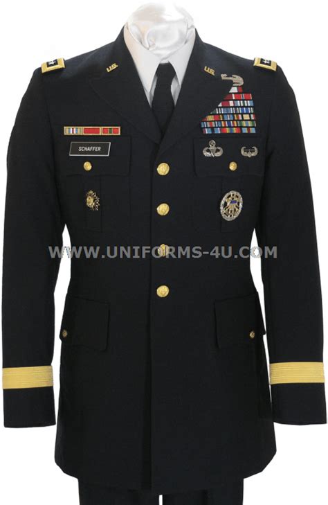 Army Dress Blues Coat Setup