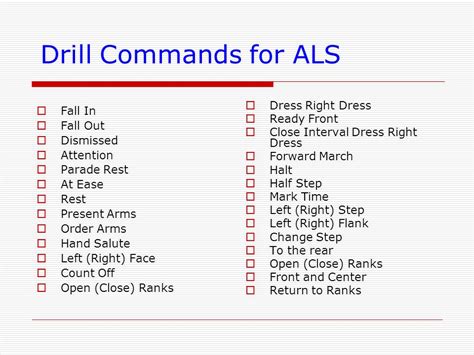 Army Drill Commands