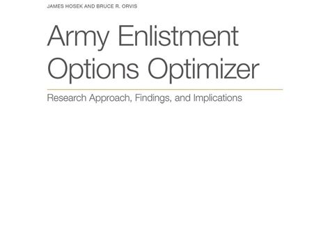 Army Enlistment Options