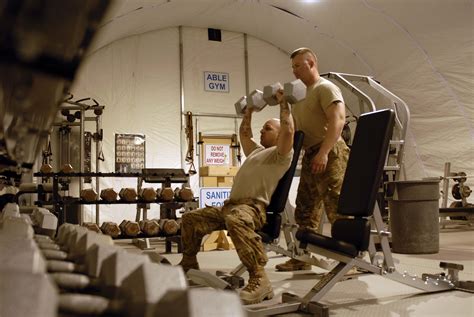 A state-of-the-art army fitness center