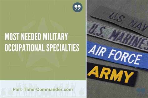 Army Job Specialties