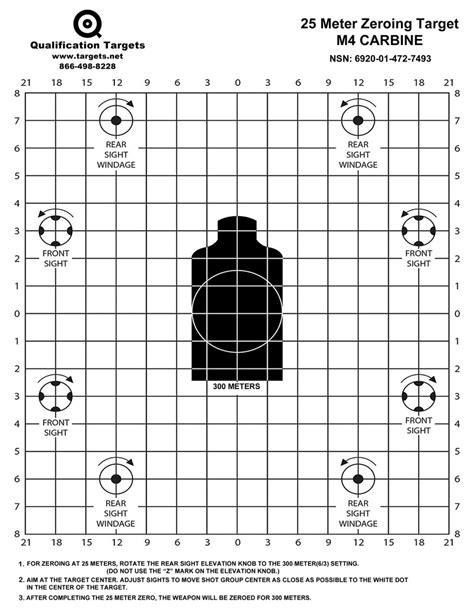 Army M4 Qualification Target