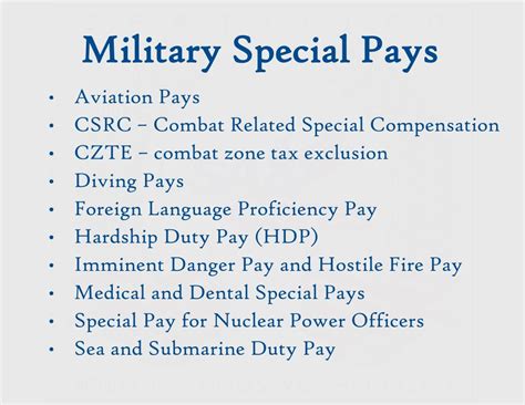 Army Major Special Pays