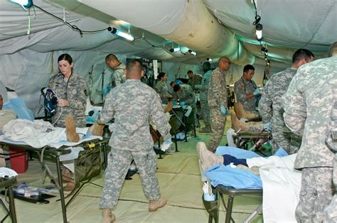 Army Medic in Hospital Setting