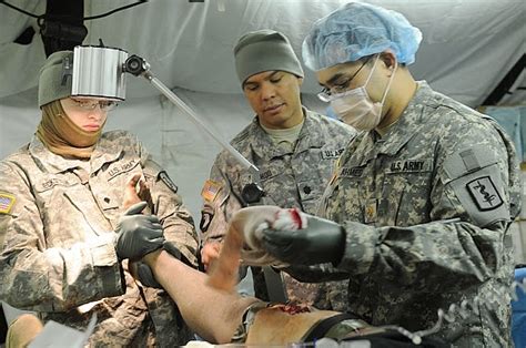 A person in a military uniform with a stethoscope