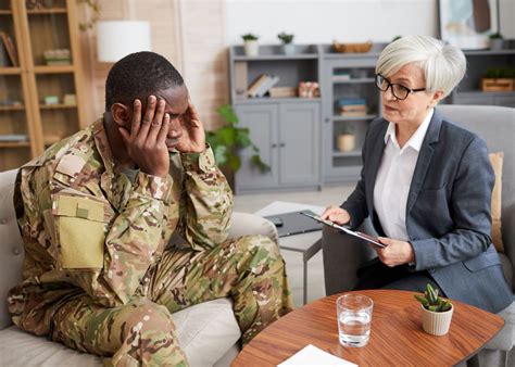 Army officers receiving mental health support