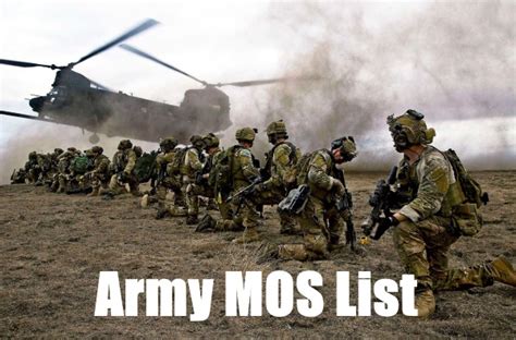 Army MOS careers