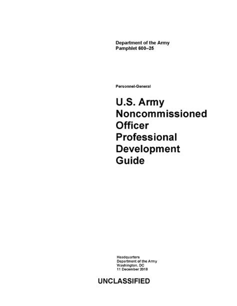 Army Non Commissioned Officer Career Advancement