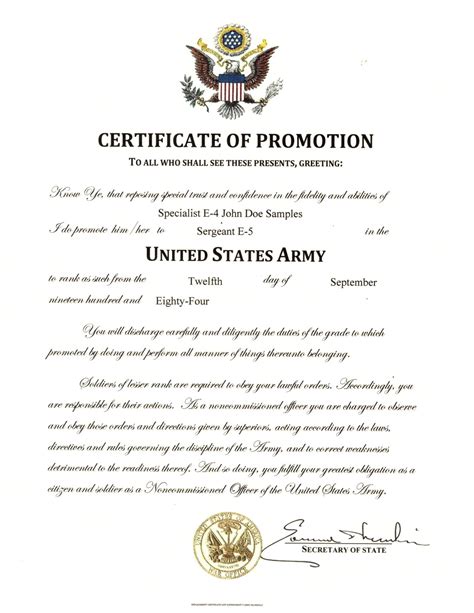 Army Non-Commissioned Officer Promotion