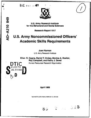 Army Non-Commissioned Officer Requirements