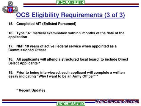 7 Key Requirements For Army Ocs In 2024