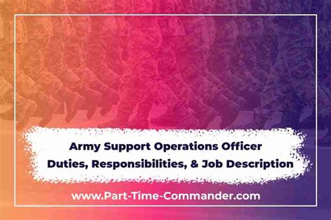 Army Officer Operational Responsibilities