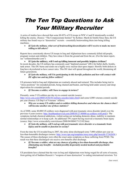 Army Recruiter FAQ