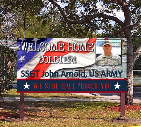 Custom Army Welcome Home Signs