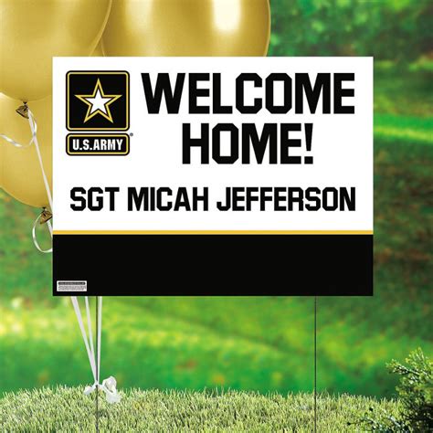 Army Welcome Home Yard Signs