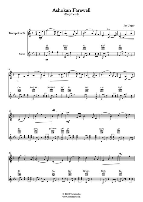 Ashokan Farewell sheet music