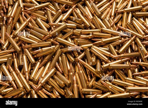 Assault rifle ammunition on a shelf