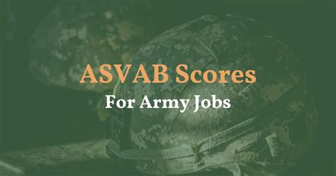 ASVAB test scores and military careers