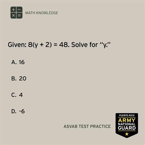 ASVAB practice questions for National Guard