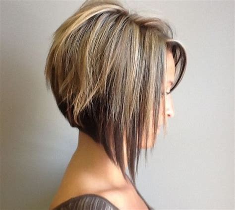 Asymmetrical bob haircut