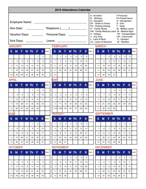 Attendance Calendar Solution